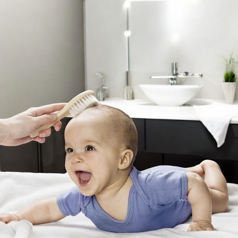 Babybürste aus Ziegenhaar 